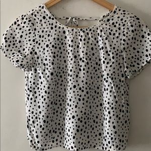 Abercrombie Dotted Top Tie Back xs Crop Top